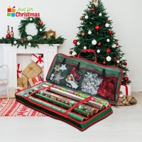 Geanta de depozitare accesorii de Craciun, 82 x 34 x 13 cm, verde, Bright&Homely BH074